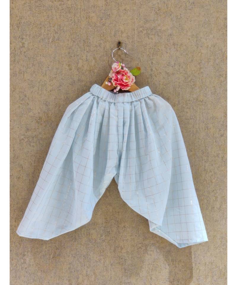 Powder Blue Dhoti Set