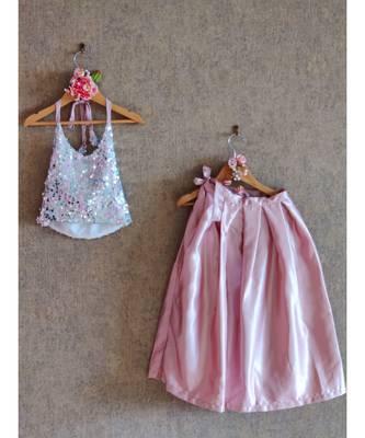 Unicorn  Sequin Top And Ghaghra 1