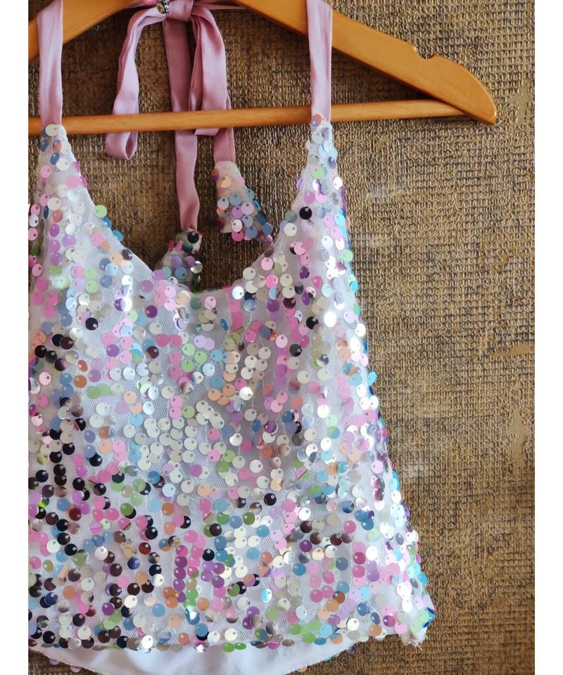 Unicorn  Sequin Top And Ghaghra