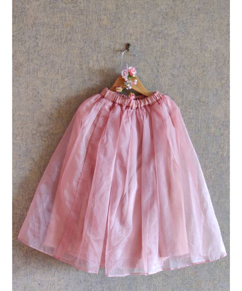 Embroidered Crop Top With Skirt