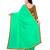green plain tussar silk saree with blouse