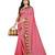 pink plain tussar silk saree with blouse