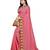 pink plain tussar silk saree with blouse
