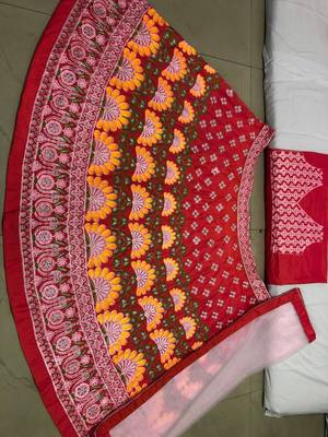 Multicolor embroidered silk semi stitched lehenga 2