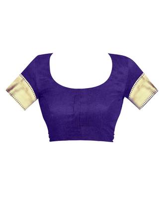 Purple Woven Jacquard Saree With Blouse 4