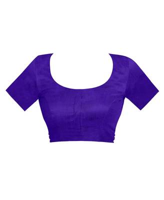 Purple Woven Jacquard Saree With Blouse 4