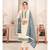 White Cotton Jam Silk Women's Unstitched Dress Material