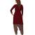 Women's Maroon & Black Cotton Printed Unstitch Dress Material With Dupatta