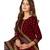 Women's Maroon & Black Cotton Printed Unstitch Dress Material With Dupatta