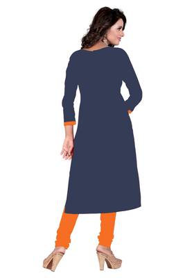 Blue embroidered banarasi cotton salwar 2