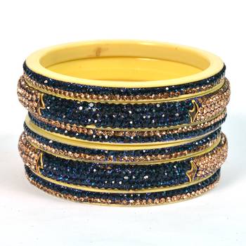 Hyderabadi Beautiful Stones Bangles For Women And Girls Party Wear Set Of 6 1