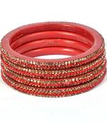Hyderabadi Beautiful Stones Bangles For Women And Girls Party Wear Set Of 4