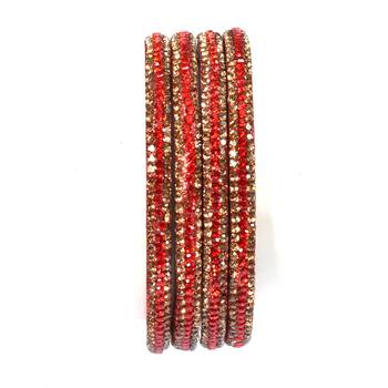 Hyderabadi Beautiful Stones Bangles For Women And Girls Party Wear Set Of 4 3