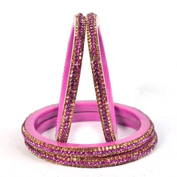 Hyderabadi Beautiful Stones Bangles For Women And Girls Party Wear Set Of 4 2
