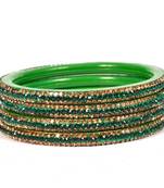 Hyderabadi Beautiful Stones Bangles For Women And Girls Party Wear Set Of 4