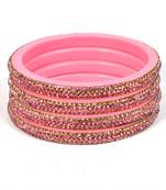 Hyderabadi Beautiful Stones Bangles For Women And Girls Party Wear Set Of 4