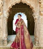 Multicolor embroidered crepe saree with blouse