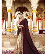 Multicolor embroidered georgette saree with blouse