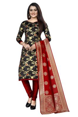 Black self design brocade salwar 1