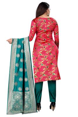 Pink self design brocade salwar 3