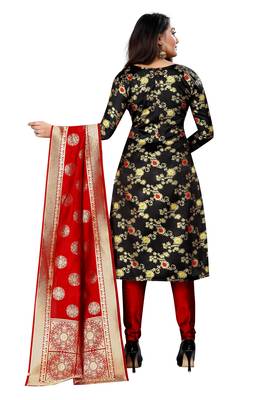 Black self design brocade salwar 3