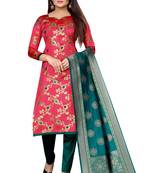 Pink self design brocade salwar