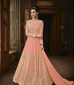Orange embroidered santoon salwar
