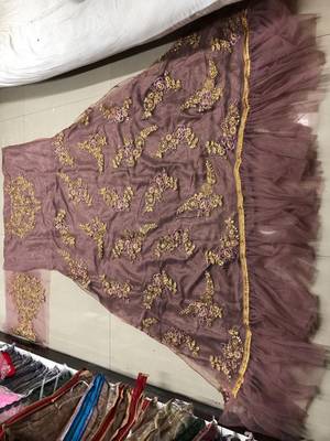 Light-purple embroidered santoon salwar 3