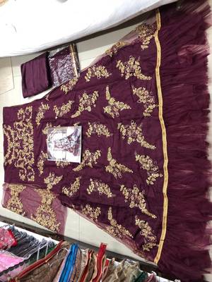 Purple embroidered santoon salwar 2