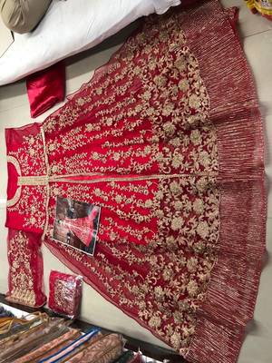 Maroon embroidered santoon salwar 2
