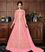 Pink embroidered santoon salwar
