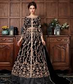 Black embroidered santoon salwar