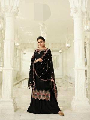 Black embroidered santoon salwar 1