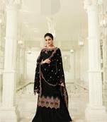 Black embroidered santoon salwar