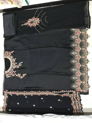 Black embroidered santoon salwar 2