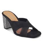 SOLE HEAD Black Wedges Sandal