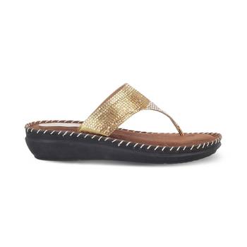 SOLE HEAD Wedges Gold Women Sandal 2