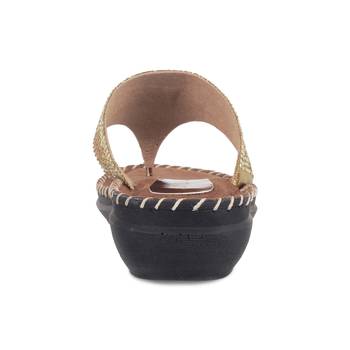 SOLE HEAD Wedges Gold Women Sandal 3