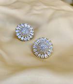 Gold american diamond earrings