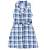 Gini & Jony Blue Printed Cotton Girls Dress