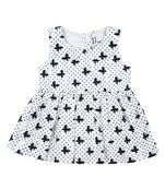 Gini & Jony White Printed Cotton Girls Dress