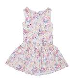 Gini & Jony White Printed Cotton Girls Dress