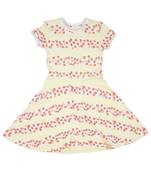 Gini & Jony Yellow Printed Cotton Girls Dress