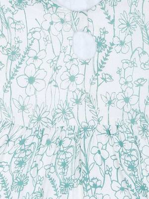 Gini & Jony White Printed Cotton Girls Dress 3