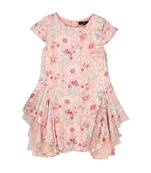 Gini & Jony Pink Printed Cotton Girls Dress
