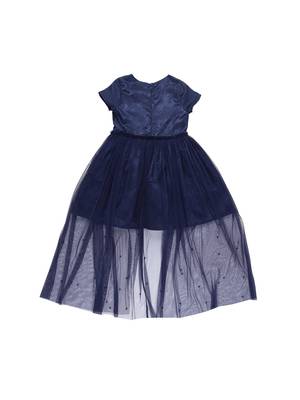 Gini & Jony Red Printed Cotton Girls Dress 1