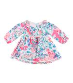 Gini & Jony Pink Printed Cotton Girls Dress