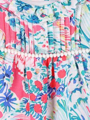 Gini & Jony Pink Printed Cotton Girls Dress 3