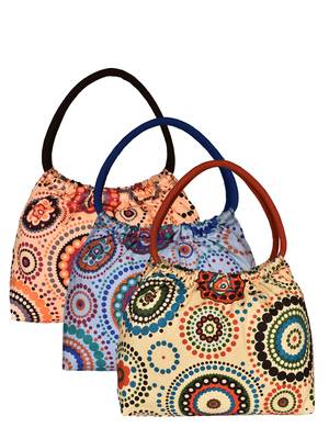 Anekaant Orb Multicolor Printed Canvas Shoulder Bag Pack Of 3 1