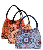 Anekaant Orb Multicolor Printed Canvas Shoulder Bag Pack Of 3